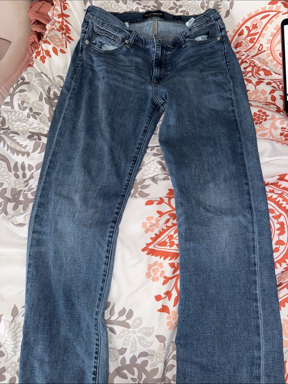 Lucky Brand Women's Straight-Leg Jeans in Dark Wash Blue